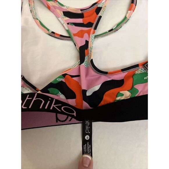 ETHIKA Women Sz Small The SPORTS BRA Pink Red Black Nude - Picture 3 of 3